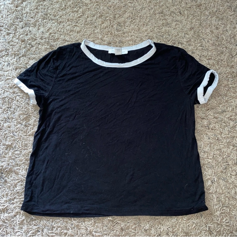 Basic Black and White Crop Top